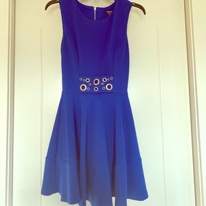 XOXO Dynamite Blue Dress with Gold Embellishment